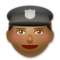 Police Officer - Medium Black emoji on LG